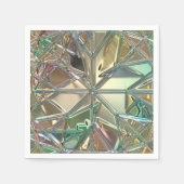 ステンドグラスの外観カラフル抽象芸術 スタンダードカクテルナプキン (正面)