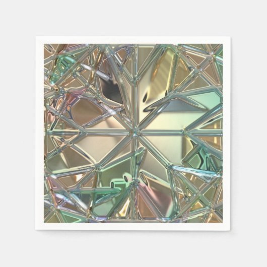 ステンドグラスの外観カラフル抽象芸術 スタンダードカクテルナプキン (正面)