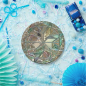 ステンドグラスの外観カラフル抽象芸術 ペーパープレート (パーティー)