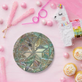 ステンドグラスの外観カラフル抽象芸術 ペーパープレート (パーティー)