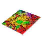 ステンドグラスの大きい(6" X 6")陶磁器の写真のタイル タイル (側面)