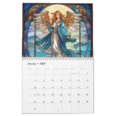 ステンドグラスの天使 2026 カレンダー (1月 2027)