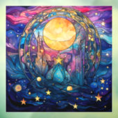 ステンドグラスの天窓が貼り付く ウィンドウサイン (シート3)