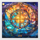 ステンドグラスの天窓が貼り付く ウィンドウサイン (シート)