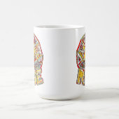 ステンドグラスの太陽が昇る~高揚感のあるメッセージ コーヒーマグカップ (中央)