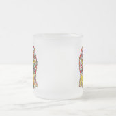 ステンドグラスの太陽が昇る~高揚感のあるメッセージ フロストグラスマグカップ (中央)