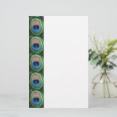 ステンドグラスの孔雀 便箋 (スタンド正面)