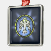 ステンドグラスの平和鳩のオーナメント メタルオーナメント (左)