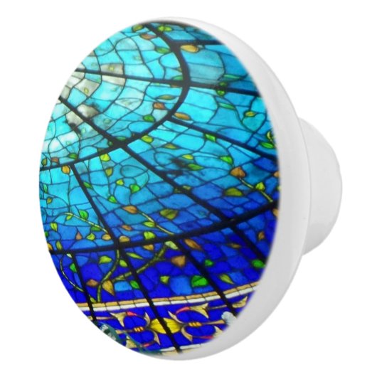 ステンドグラスの引出しの引き セラミックノブ (右)