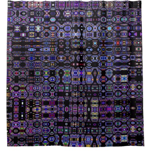 ステンドグラスの抽象芸術 シャワーカーテン (正面)