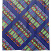 ステンドグラスの明るい色 シャワーカーテン (正面)