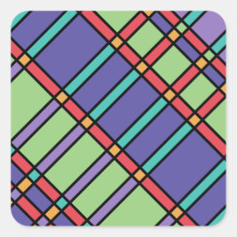 ステンドグラスの明るい色 スクエアシール