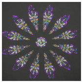 ステンドグラスの曼荼羅の生地 ファブリック (見本)