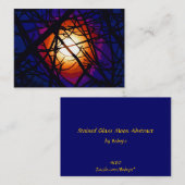 ステンドグラスの月の抽象芸術ATC 名刺 (正面/裏面)