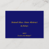 ステンドグラスの月の抽象芸術ATC 名刺 (裏面)