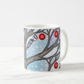 ステンドグラスの木のクリスマス コーヒーマグカップ (正面右)