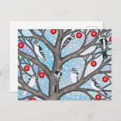 ステンドグラスの木のクリスマス シーズンポストカード (正面/裏面)