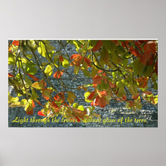 ステンドグラスの木 – 引用文付きポスター ポスター
