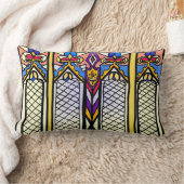 ステンドグラスの枕 ランバークッション (ブランケット)