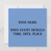 ステンドグラスの森の友達 鹿 招待状 (裏面)