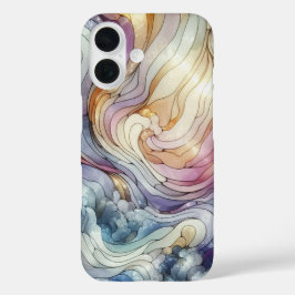 ステンドグラスの波 iPhone 16ケース