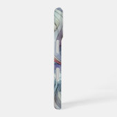 ステンドグラスの波 iPhone 16ケース (右側面)