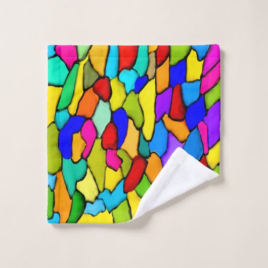 ステンドグラスの洗濯布 ウォッシュタオル (ウォッシュタオル)