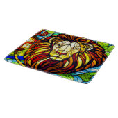 ステンドグラスの獅子の様子。明るくはっきりしただ。 カッティングボード (角)