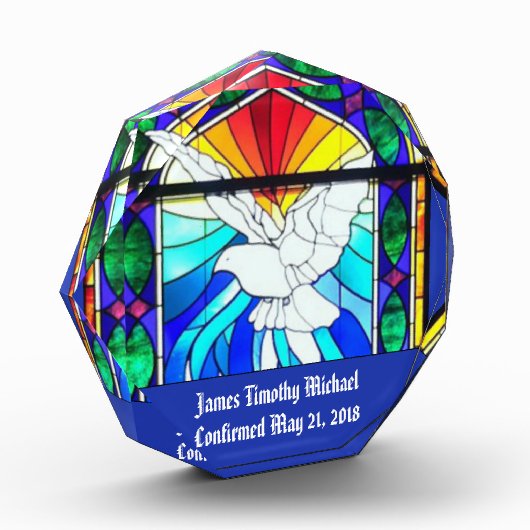 ステンドグラスの確認RCIAの神霊の鳩 フォトブロック (左)