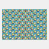 ステンドグラスの神聖なミサのホストとチャリス宗教 ラッピングペーパーシート (正面2)