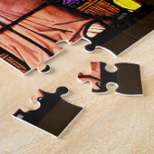 ステンドグラスの窓に聖なる出生を描いた ジグソーパズル (側面)