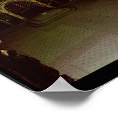 ステンドグラスの窓のビュー ポスター (角)