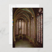 ステンドグラスの窓のビュー ポストカード (正面/裏面)