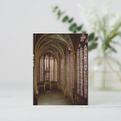 ステンドグラスの窓のビュー ポストカード (スタンド正面)