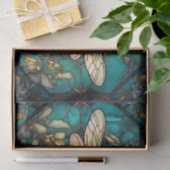 ステンドグラスの窓の上にいる 薄葉紙 (ギフト)