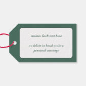 ステンドグラスの窓を持つヴィンテージクリスマス教会 ギフトタグ (裏面横)