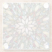 ステンドグラスの窓カラフルモザイク ガラスコースター (裏面)