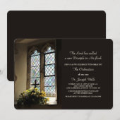 ステンドグラスの窓司祭就任招待状 招待状 (正面/裏面)