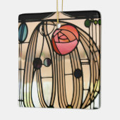 ステンドグラスの窓、グラスゴー セラミックオーナメント (左)