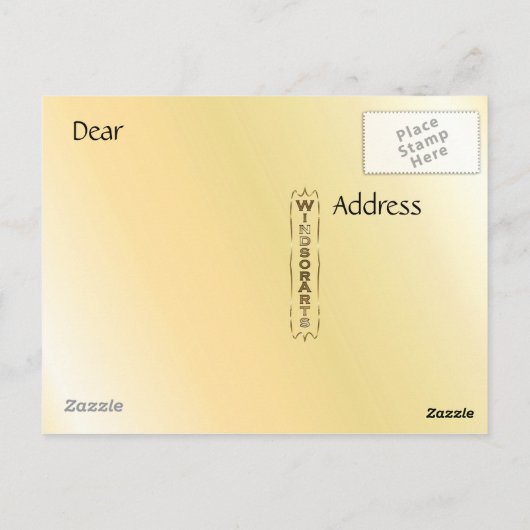 ステンドグラスの窓 ポストカード (裏面)