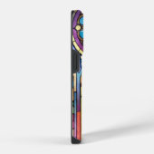 ステンドグラスの窓 装飾的な絵画 iPhoneケース (右側面)