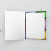 ステンドグラスの聖降誕祭のお目出とう シーズンカード (内部)