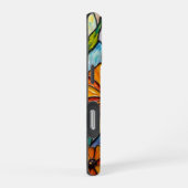 ステンドグラスの花々 iPhoneケース (右側面)