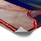 ステンドグラスの花のアレンジメントポエレガントスター ポスター (角)