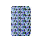 ステンドグラスの花の円 バスマット (正面縦)