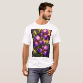 ステンドグラスの花 Tシャツ (正面フル)