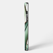 ステンドグラスの草 iPhoneケース (左側面)