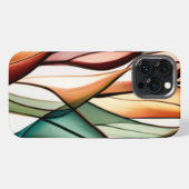 ステンドグラスの草 iPhoneケース (裏面横)
