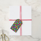 ステンドグラスの虹 ギフトタグ (より糸付き)