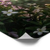 ステンドグラスの蝶の花開き ポスター (角)